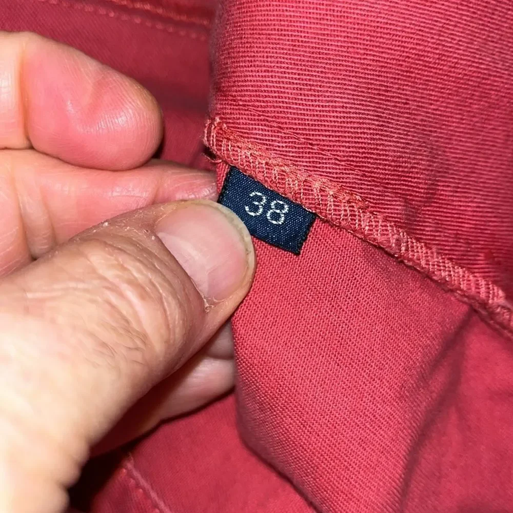 Red Mauve Mens Polo Ralph Lauren Flat Front 8” Bermuda Chino Khaki Shorts 38